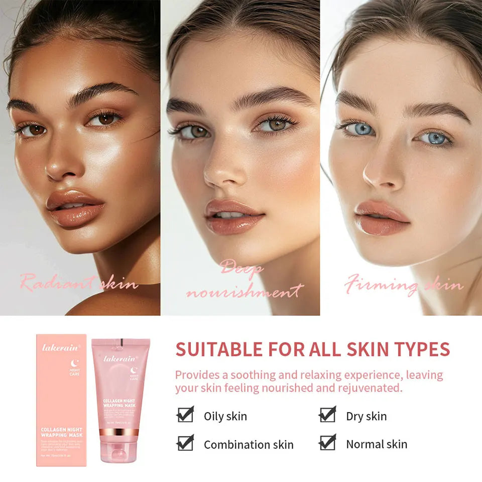 GlowHaven™ Overnight Collagen Peel-Off Mask